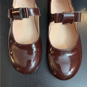 Jacadi Glossy Brown Kids Dress Shoes